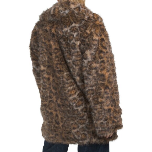 REBECCA MINKOFF leopard Leopard Print Faux Fur Coat - Picture 2 of 2